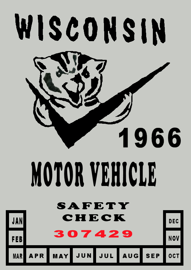 (image for) 1966 Wisconsin Safety Check Sticker